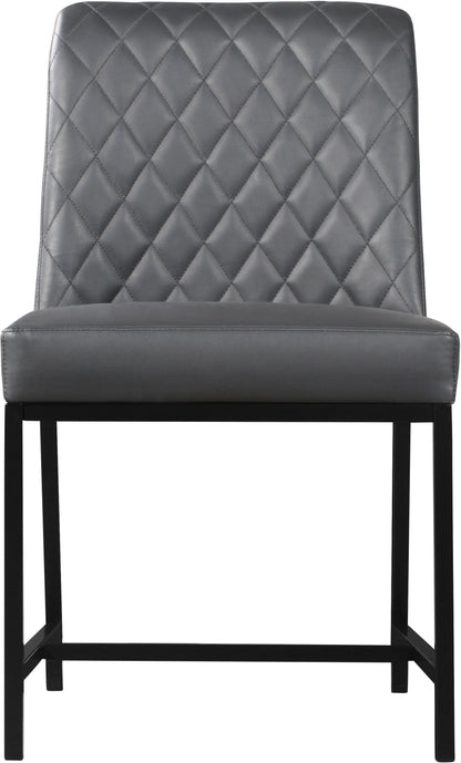 Naples Grey Faux Leather Dining Chair C