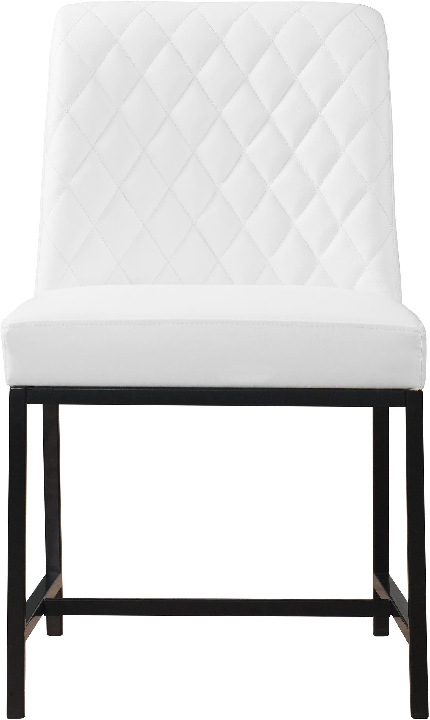 naples white faux leather dining chair c