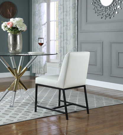 Naples White Faux Leather Dining Chair C