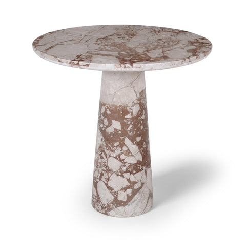 Celeste 30" Breccia Genuine Marble Bistro Dining Table, 1 Piece
