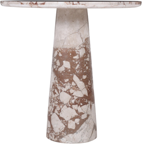 Celeste 30" Breccia Genuine Marble Bistro Dining Table, 1 Piece
