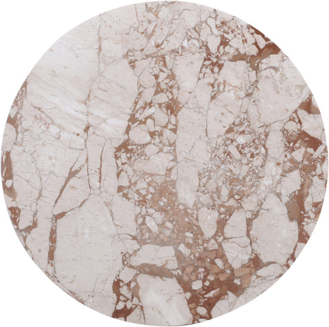 Celeste 30" Breccia Genuine Marble Bistro Dining Table, 1 Piece