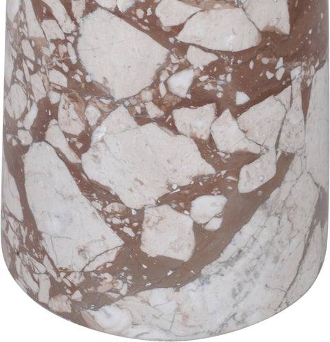 Celeste 30" Breccia Genuine Marble Bistro Dining Table, 1 Piece