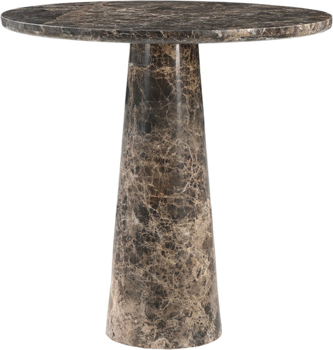 Celeste 30" Emperador Genuine Marble Bistro Dining Table, 1 Piece