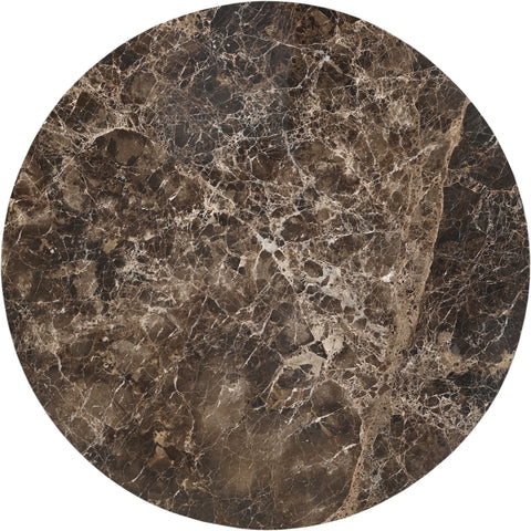 Celeste 30" Emperador Genuine Marble Bistro Dining Table, 1 Piece