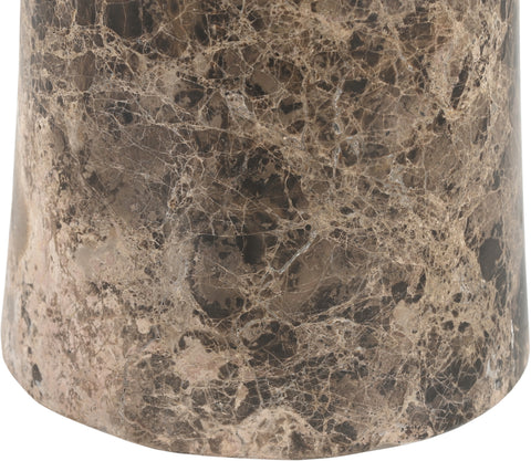 Celeste 30" Emperador Genuine Marble Bistro Dining Table, 1 Piece