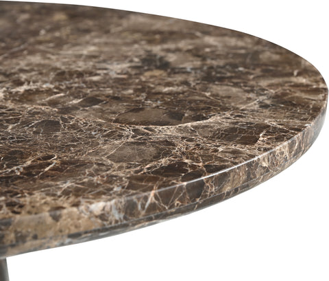 Celeste 30" Emperador Genuine Marble Bistro Dining Table, 1 Piece