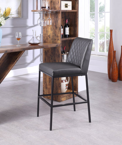 Naples Grey Faux Leather Stool C