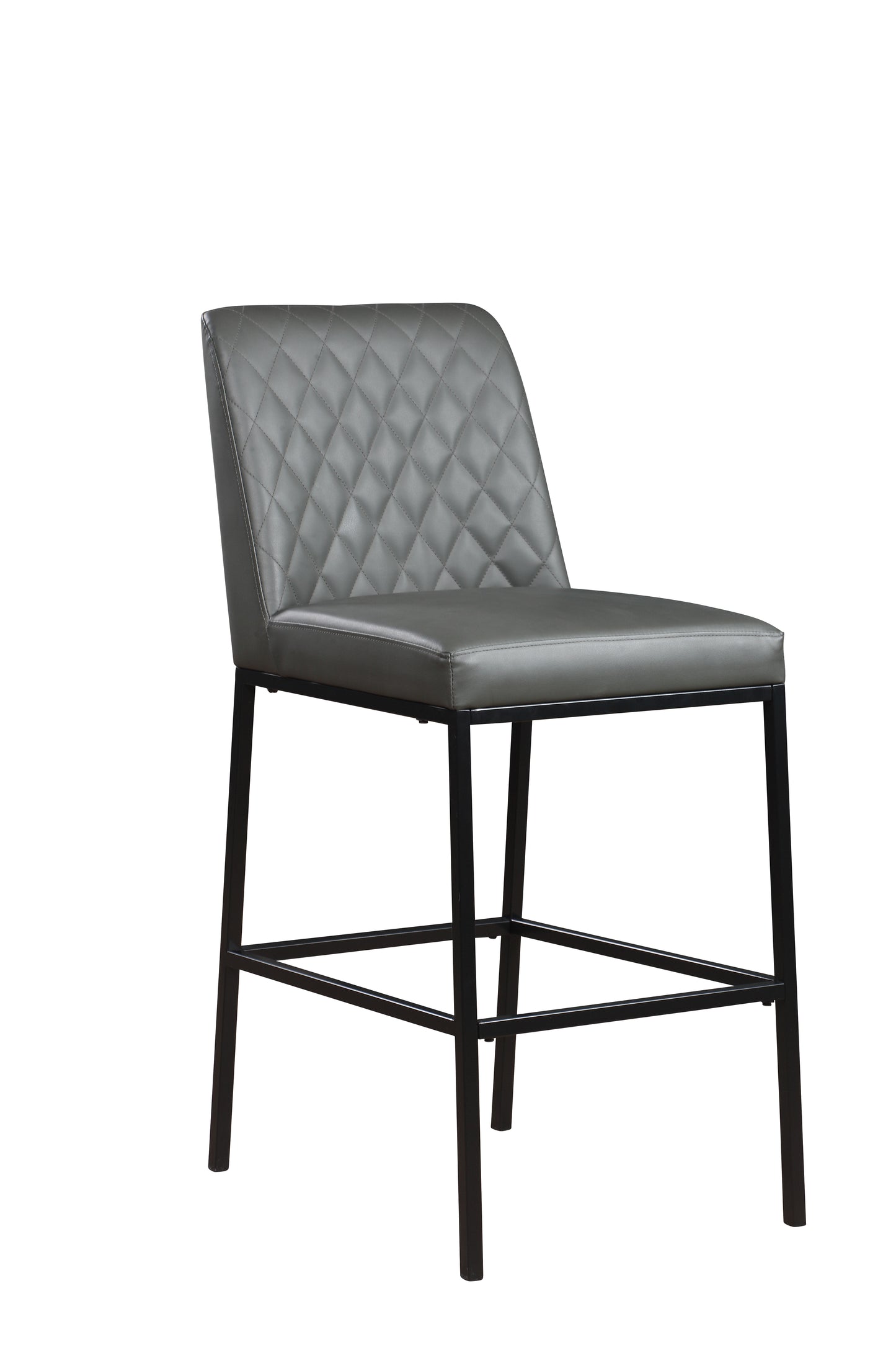 naples grey faux leather stool c