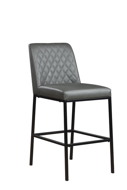 Naples Grey Faux Leather Stool C