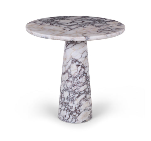 Celeste 30" Viola Genuine Marble Bistro Dining Table, 1 Piece