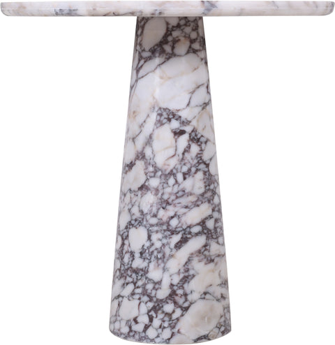 Celeste 30" Viola Genuine Marble Bistro Dining Table, 1 Piece