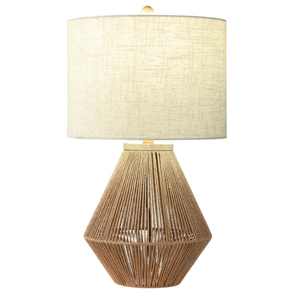 Annetta Drum Shade Handwoven Rope Table Lamp Natural