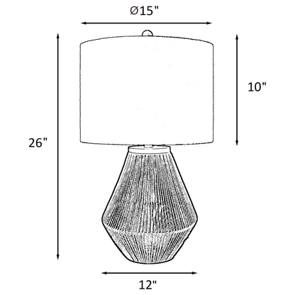 Annetta Drum Shade Handwoven Rope Table Lamp Natural