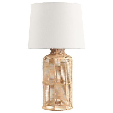 Topher Empire Shade Handwoven Rattan Table Lamp Natural