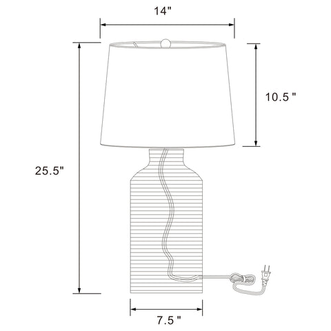 Topher Empire Shade Handwoven Rattan Table Lamp Natural