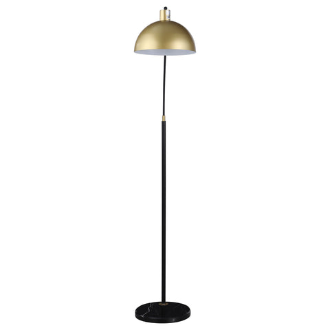 Thermosolis 74-inch Arched Dome Shade Metal Floor Lamp BlackGold