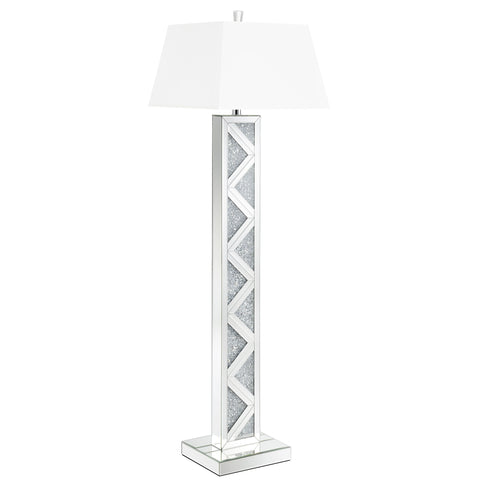 Donald 65-inch Empire Mirrored Acrylic Floor Lamp SilverMirror