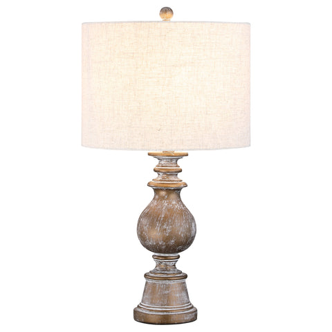Hollis 28-inch Drum Shade Urn Table Lamp Antique GoldDistressed Gold