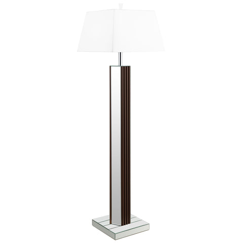 Derion 67-inch Square Tapered Mirrored Floor Lamp BrownBrown