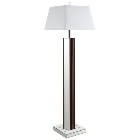 Derion 67-inch Square Tapered Mirrored Floor Lamp BrownBrown