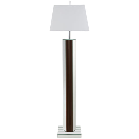 Derion 67-inch Square Tapered Mirrored Floor Lamp BrownBrown