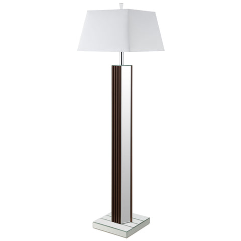 Derion 67-inch Square Tapered Mirrored Floor Lamp BrownBrown