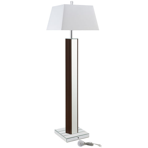 Derion 67-inch Square Tapered Mirrored Floor Lamp BrownBrown