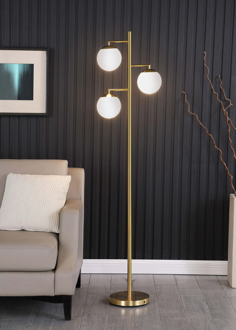 Michelle 66-inch Spherical Bulb Tree Metal Floor Lamp GoldGold