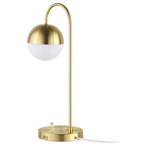 Malone 21-inch Spherical Arched Bedside Table Lamp GoldGold