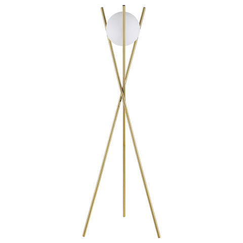 Adamsville 65-inch Spherical Bulb Metal Tripod Floor Lamp GoldGold