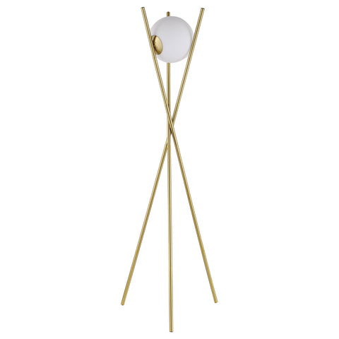 Adamsville 65-inch Spherical Bulb Metal Tripod Floor Lamp GoldGold