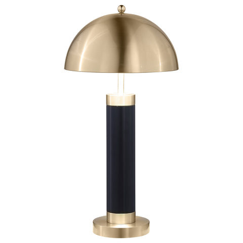 Gabriel 28-inch Dome Shade Pillar Table Lamp Black (Set of 2)Black