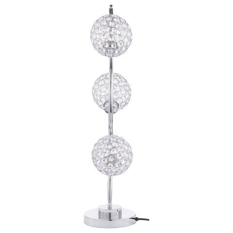 Wiley 33-inch 3-light Curvy Metal Table Lamp SilverChrome