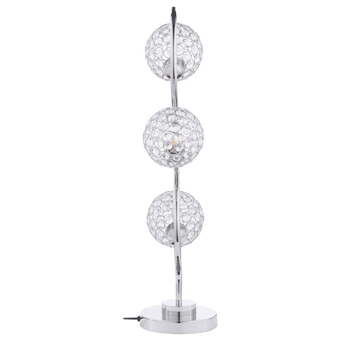Wiley 33-inch 3-light Curvy Metal Table Lamp SilverChrome