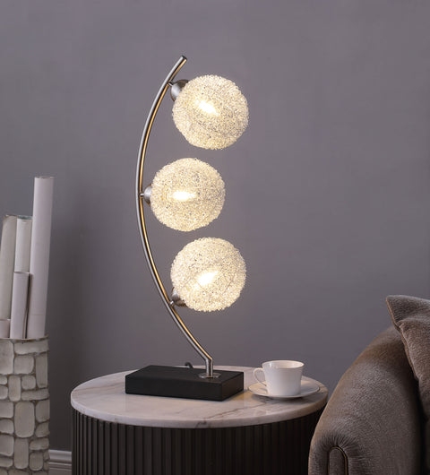 Coleman 30-inch Woven Spherical Metal Table Lamp BlackBlack