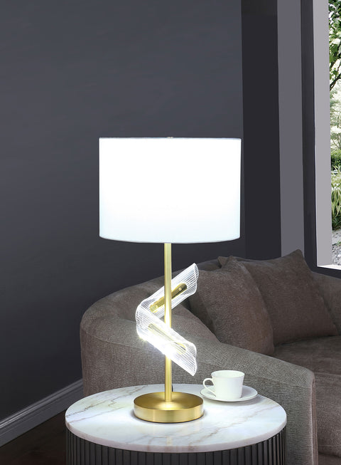 Sarasota 30-inch Drum Shade Table Lamp Gold (Set of 2)Gold