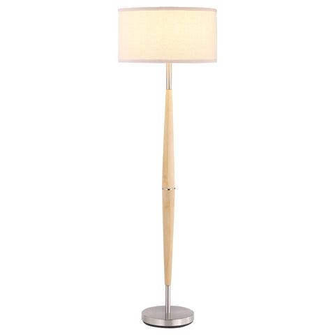 Elfman 58-inch Drum Shade Tapered Floor Lamp NaturalWhite