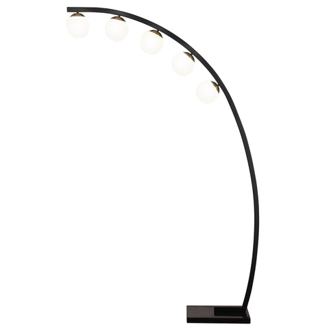 Kinney 78-inch Spherical 5-light Arc Metal Floor Lamp BlackWhite
