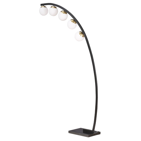 Kinney 78-inch Spherical 5-light Arc Metal Floor Lamp BlackWhite