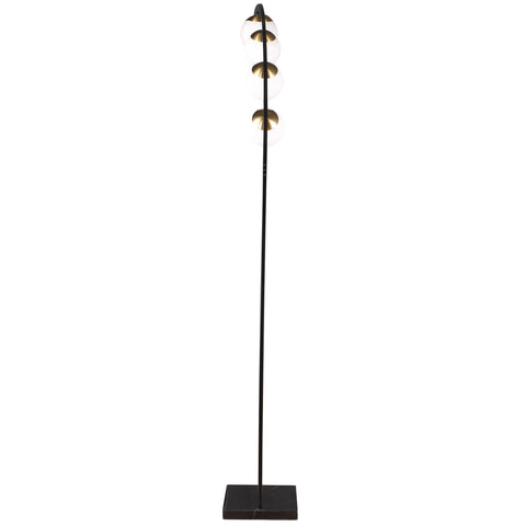 Kinney 78-inch Spherical 5-light Arc Metal Floor Lamp BlackWhite