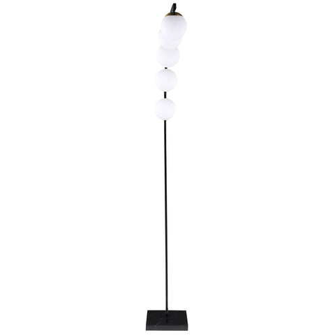 Kinney 78-inch Spherical 5-light Arc Metal Floor Lamp BlackWhite