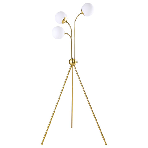 Zuni 66-inch Spherical Bulb Tripod Tree Floor Lamp GoldGold
