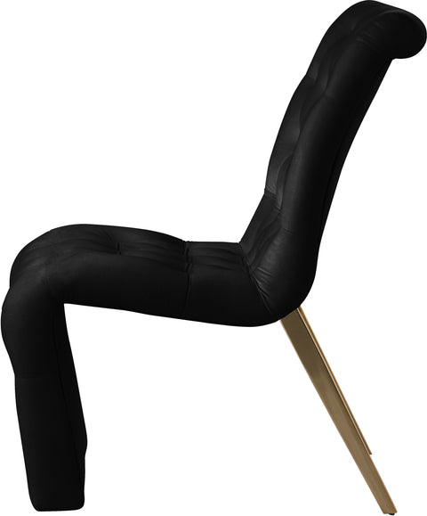 Spherical Black Velvet Dining Chair C