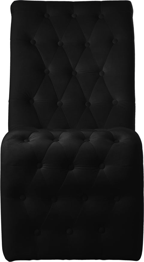 Spherical Black Velvet Dining Chair C