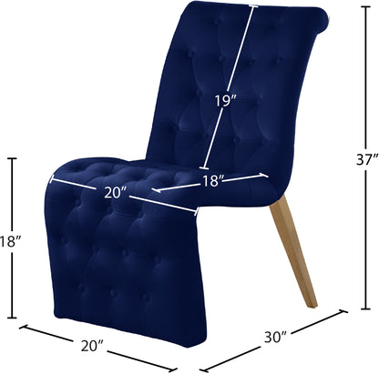 Spherical Navy Velvet Dining Chair C