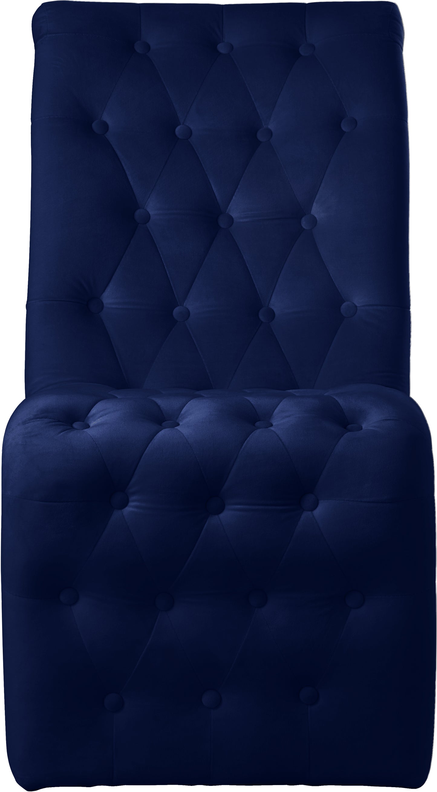 spherical navy velvet dining chair c