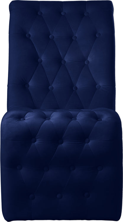 Spherical Navy Velvet Dining Chair C