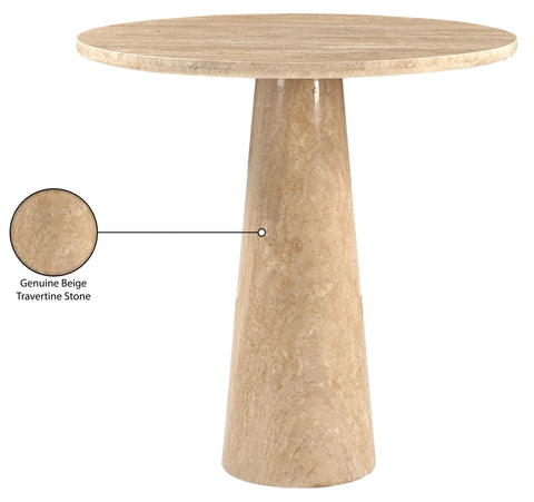 Celeste 30" Travertine Genuine Travertine Bistro Dining Table, 1 Piece