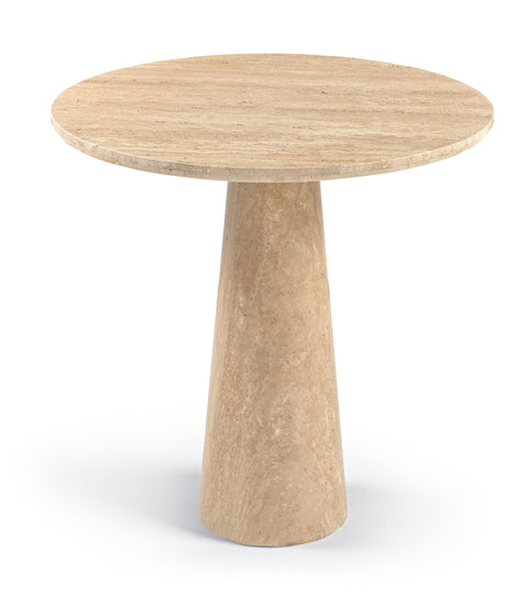 Celeste 30" Travertine Genuine Travertine Bistro Dining Table, 1 Piece